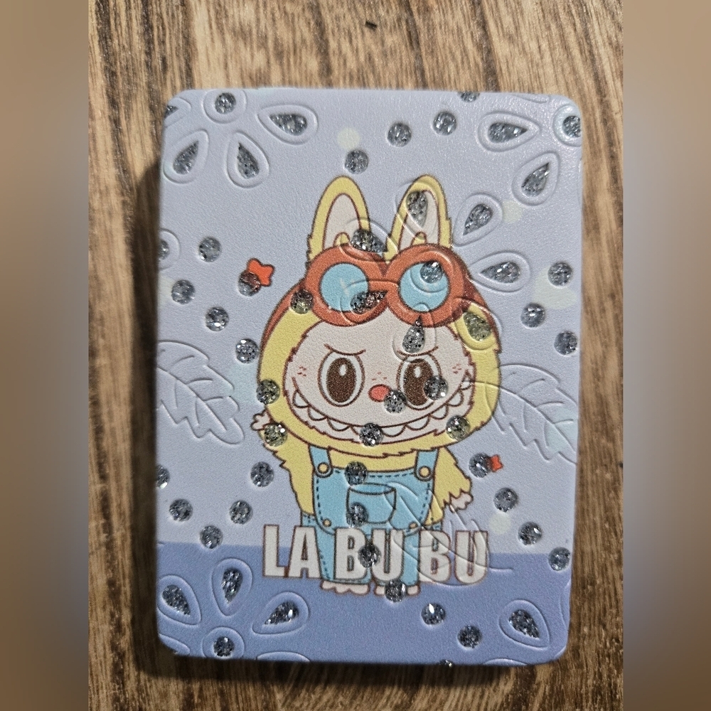 LA BU BU Cartoon Miror with Glitter Accents
